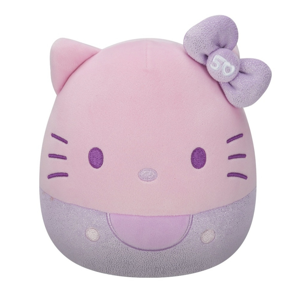 Squishmallows Hello Kitty 8" Monochrome 50th Anniversay Purple Valentine plush